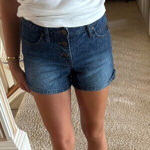 Mudd Clothing Women's Blue and Navy Shorts
